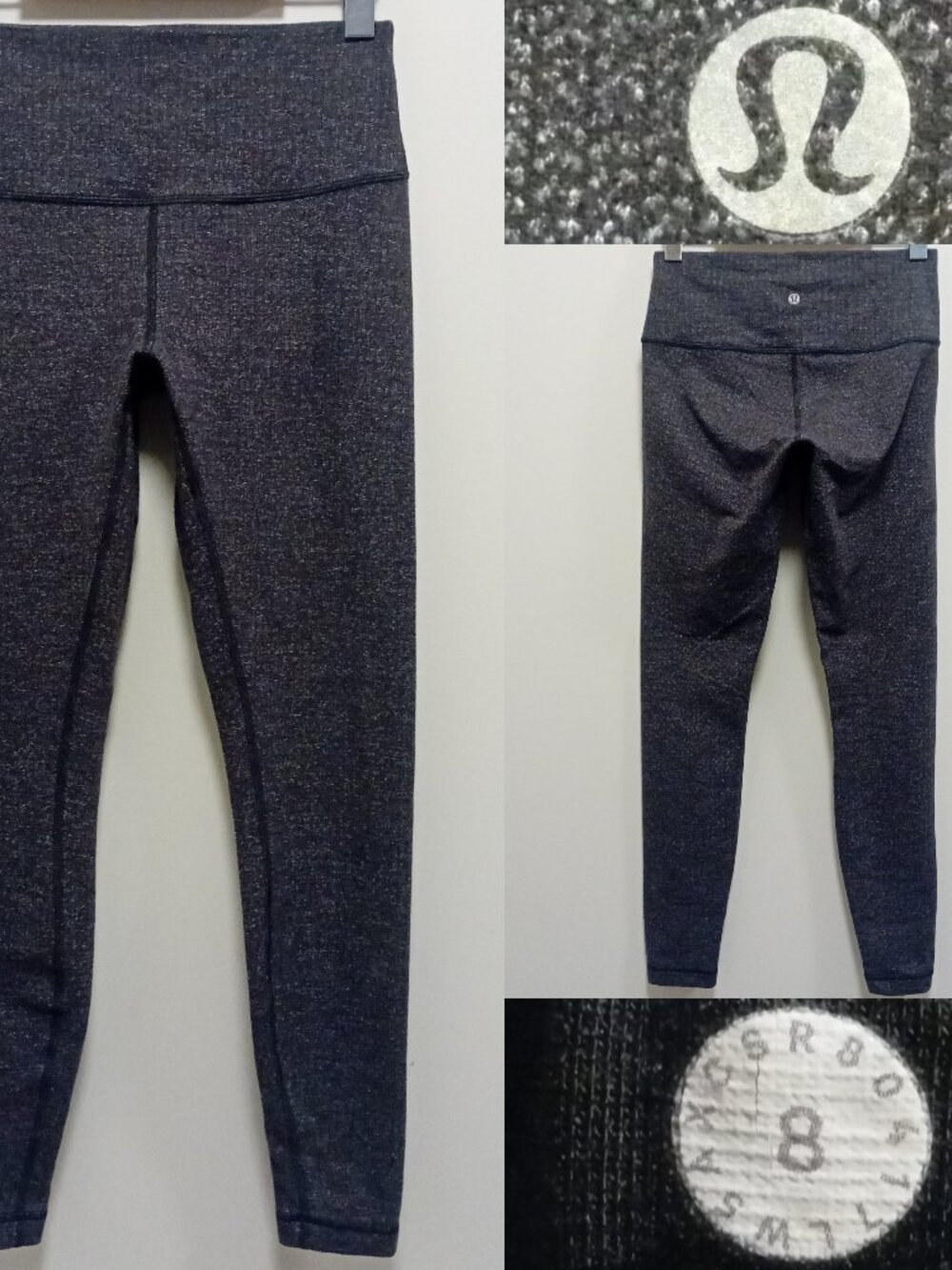 Lululemon Wunder Under High-Rise Tight Luon Variegated Knit Heathered 8 Medium
